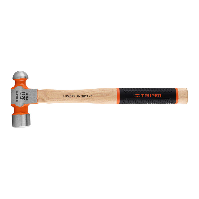 Martillo pulido de bola 32 oz mango hickory, Truper Grip MB-32 16904